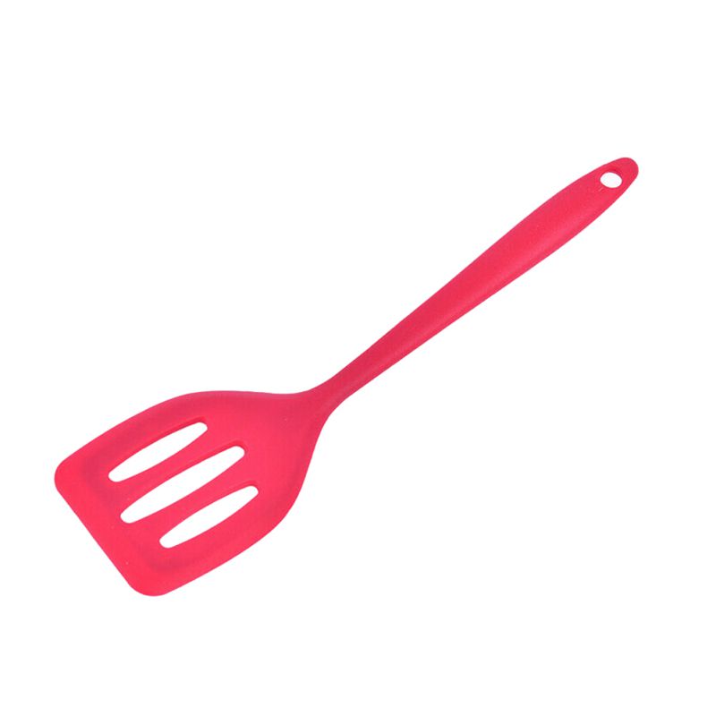 1Pcs Food Grade Kitchen Utensils Baking Tools Drain Shovel Leaking All-inclusive Handle Integrated Silicone Leak Shovel BBQ Tool