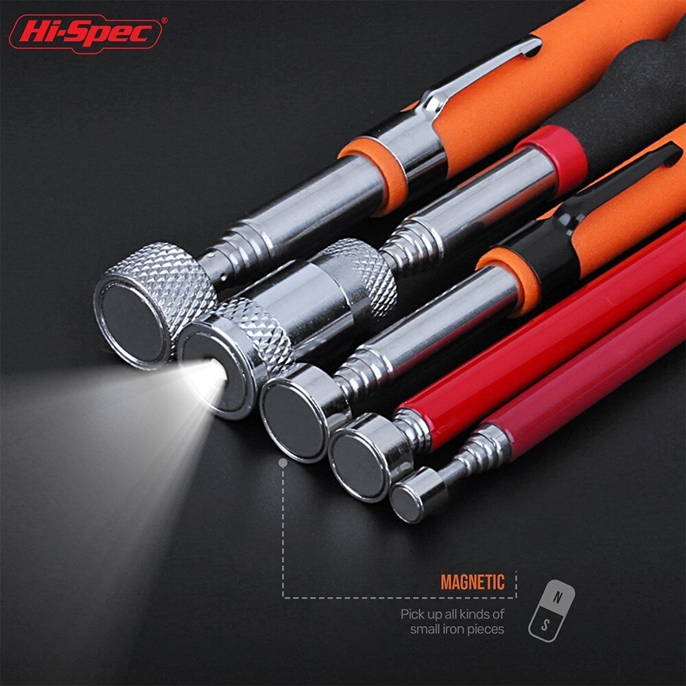 Hi-Spec 8LB Flexible Heavy Duty Telescopic Magnet Pick-up Tool Strong Magnet Magnetic Pen 510mm Extendable Hand Tool PT001