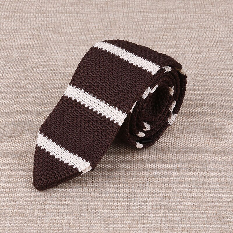 Męskie dzianiny dzianiny wypoczynek trójkąt krawat w paski normalne ostre krawaty narożne dla mężczyzn cienki krawat klasyczny tkany projektant krawat: 11