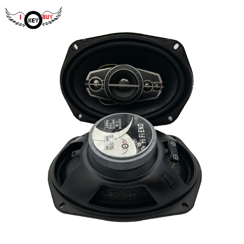 1 Pc 6x9 inch Coaxial Car Speaker Tweeter Audio Automotive 12v HiFi Speaker Full Range Rubber Edge Louder Speakers