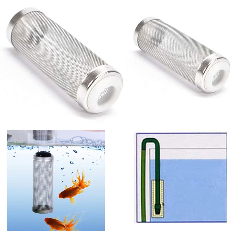 Aquarium Inflow Inlet Filter Stainless Steel Mesh Intake Strainer Filters Shrimp Fish Protect Filter Guard 12mm /16mm