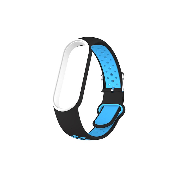 Para Xiaomi Mi Band 7/6/5/4/3 Correa de doble Color pulsera de silicona reemplazo para Xiaomi Band 4 MiBand 5 6 correas: 20 / Morado