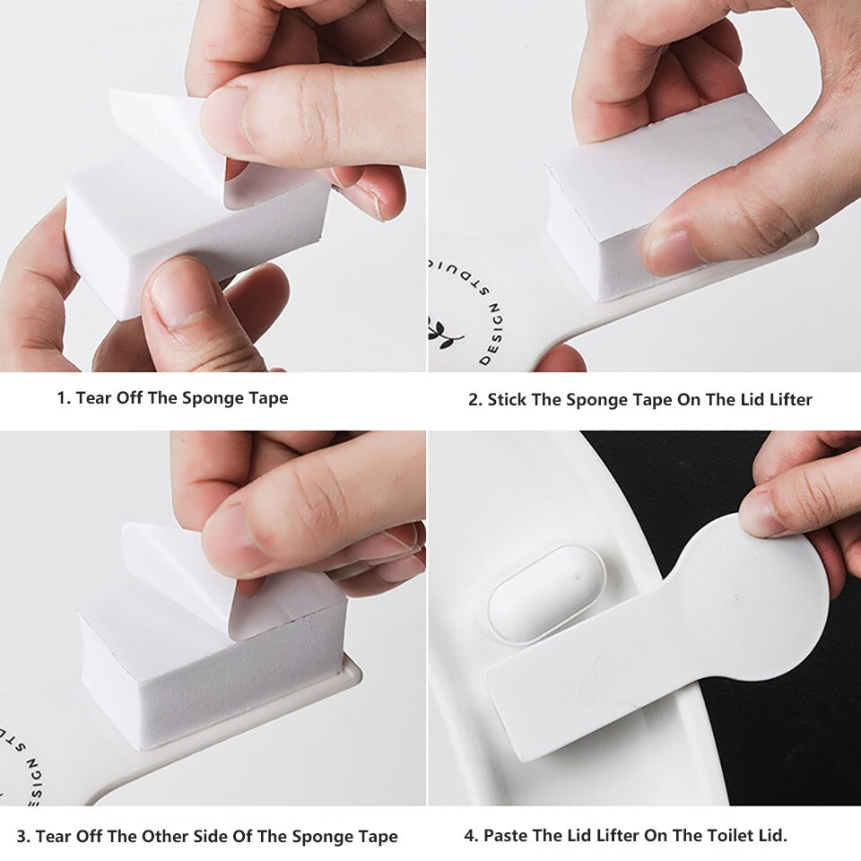 Family Indoor Bathroom That Bucket Cover Handle Stickers Anti-Dirty Portable Handle Printing Toilet Portable