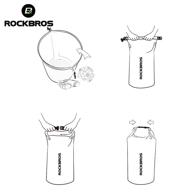 ROCKBROS 30L/40L Waterproof Bags Storage Dry Sack Bag For Canoe Kayak Rafting Outdoor Sport Swimming Bags Travel Kit Backpack