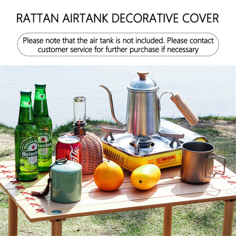 230G/450G Outdoor Cooking Gas Cilinder Cover Camping Wandelen Draagbare Rotan Gas Tank Protector Storage Pouch Gas bus