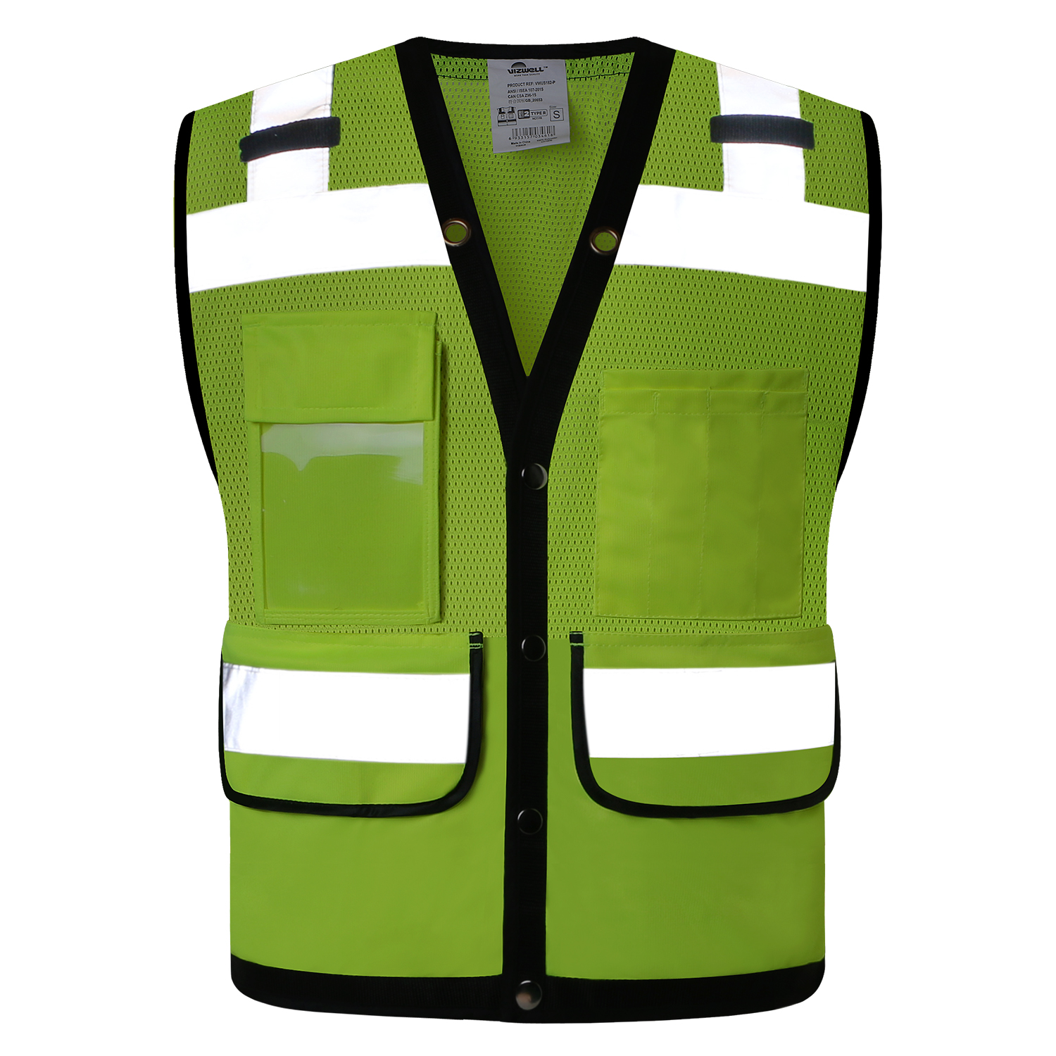 Hi Vis Safety Vest Reflective Surveryor Orange Mesh Safety vest Jacket High visibility work wear