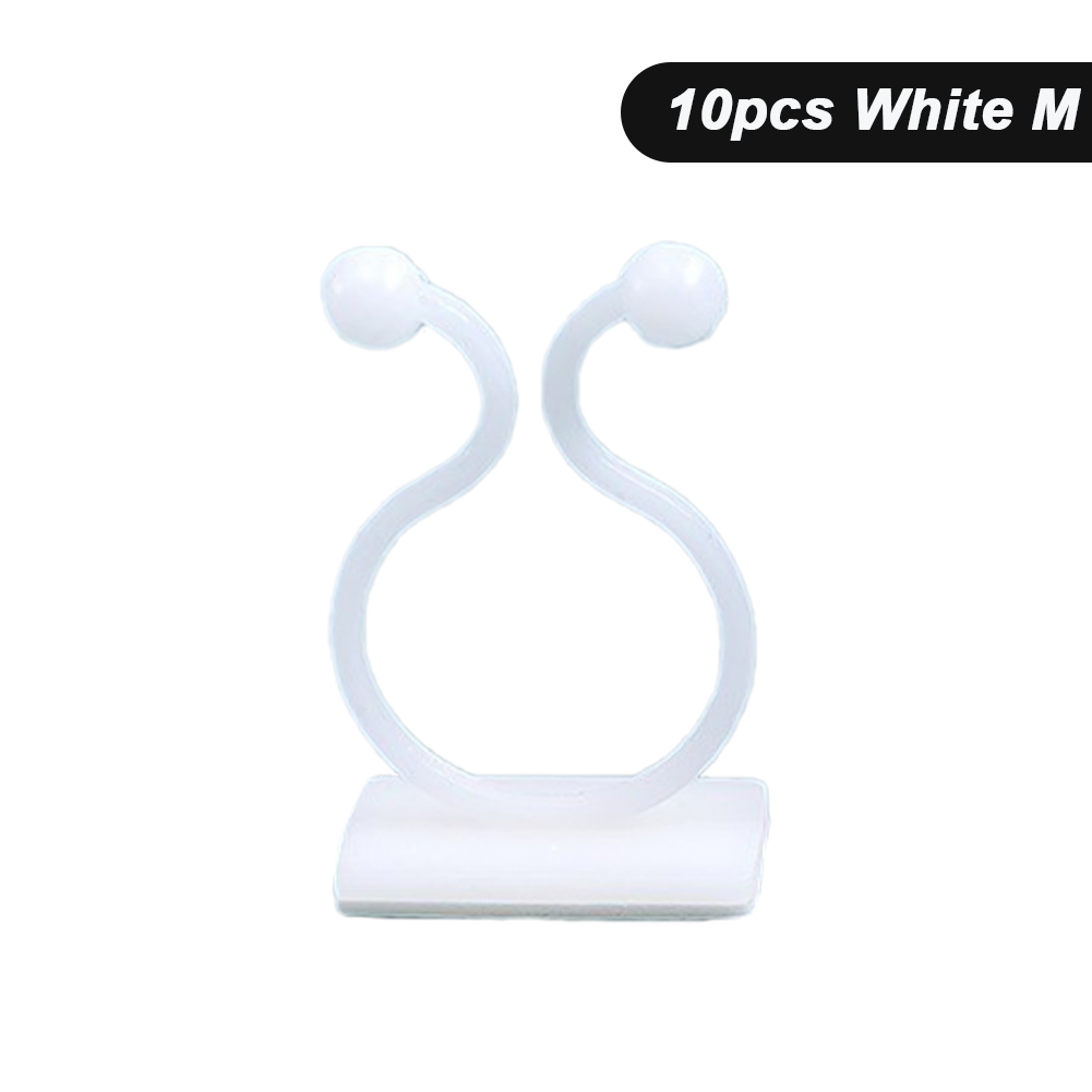 Clips de fixation murale pour plantes grimpantes, 10 pièces, crochets à boucle de vigne auto-adhésifs, fixateurs de pinces en rotin collants, dispositifs de fixation invisibles: Marron