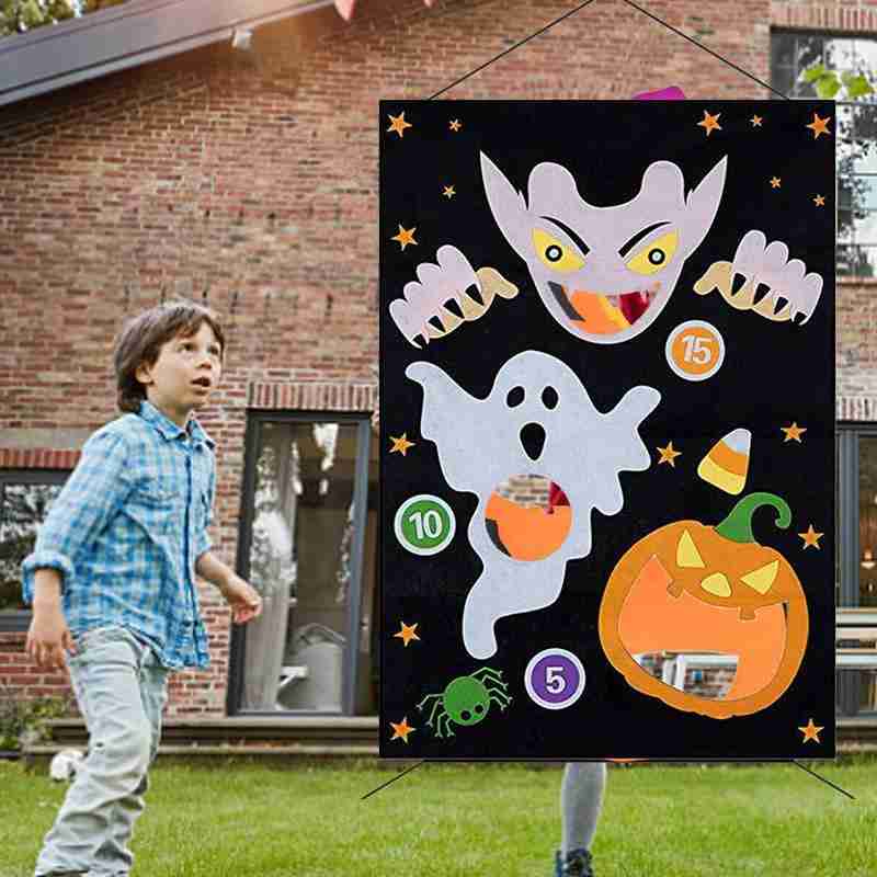 Halloween Spiele Ich bin Freien 1 Pc Vampir Fühlte Banner Mit Bohne Hängen Spiel Taschen Spielzeug Werfen 3 Stck nicht-gewebte t9Y7