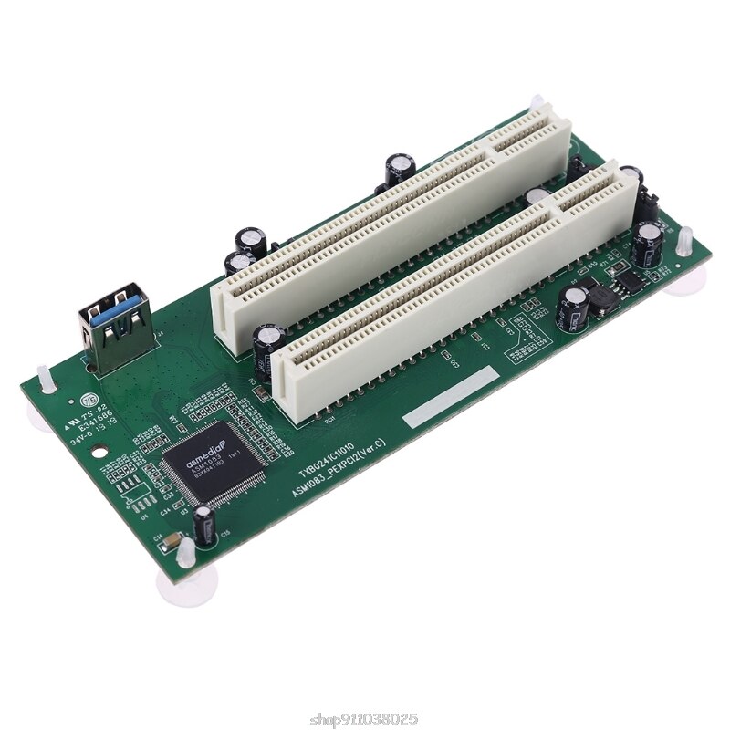 PCI-Express to Dual PCI Adapter X16 PCIe Slot Expansion Card USB 3.0 Cable Add on Cards Converter Ap05 21