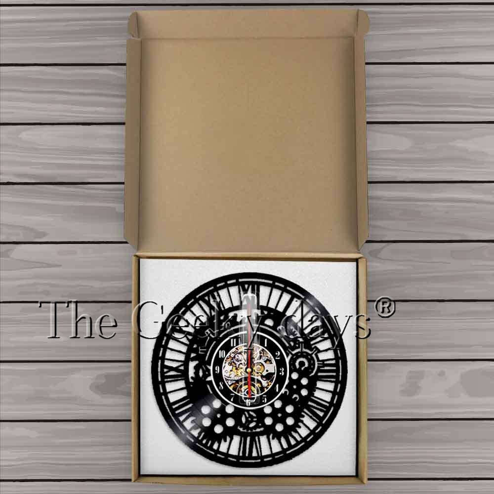 Ingranaggi Steampunk Orologio Da Parete Decorativo Orologio Da Parete Vintage ▾ vinile disco Orologio Da Parete Ciclista Ciclismo fan Ruote Dentate Regalo Fatto A Mano