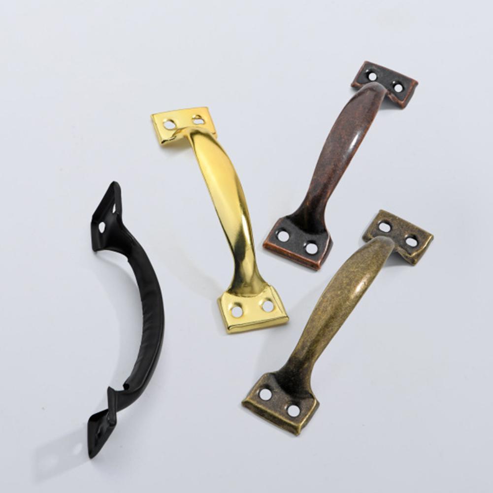 2pcs Hardware Pull Garage Gate Door Handle Black Cast Iron Furniture Hardware Home Shed Garage For Sliding Barn Door Pull