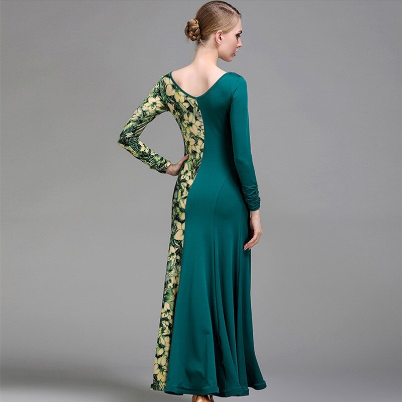 Latijnse ballroomjurk standaard weense walsjurk dames danskostuums ballroom oefenkleding spaanse jurk flamengo geel