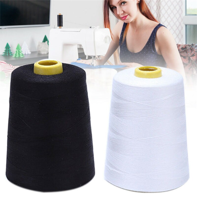 Polyester Cones Machine DIY Heavy Duty 8000 Yard Textile Home Industrial All Purpose Serger Sewing Thread Quilting Huge Spool U3