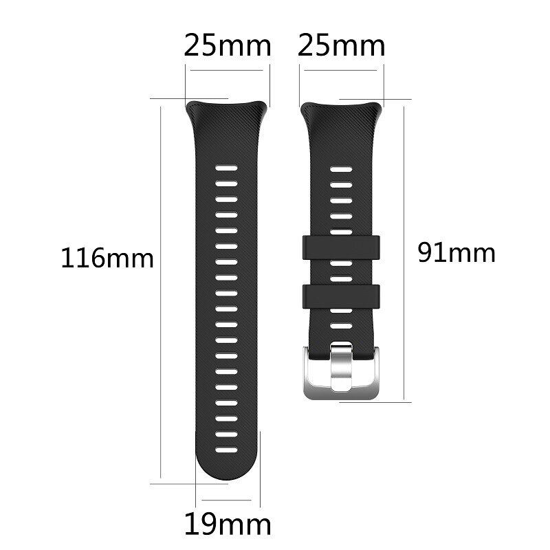 Oryginalny pasek silikonowy do Garmin Forerunner 45/Forerunner 45S/Swim 2 miękki silikonowy regulowany pasek zamienny pasek Garmin Swim 2
