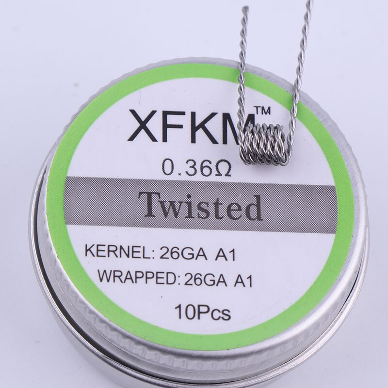 XFKM a1 316 Piatto Filo Ritorto Fused Clapton Bobine Alveare Premade Filo Avvolto Alien Mix Torsione Quad Tigre Riscaldamento Rda bobina: twisted 0.36