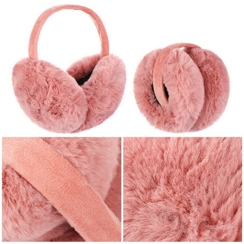 Vertvie-orejeras grandes y cálidas Unisex, orejeras clásicas de Color sólido para adultos y niños, orejera de piel cómoda para invierno