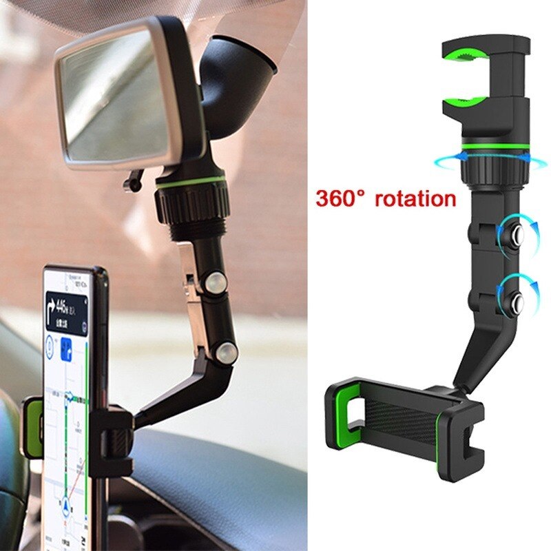 Multifunctional Mobile Phone Hoder Suspension Bracket Addjustable GPS Mount Stand for Car Rearview Mirror Kitchen Bedroom