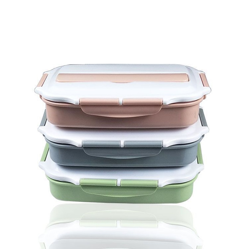 Stainless Steel Thermal Lunch Box Containers with Compartments Leakproof Bento Box Food Container Picnic Office School Lunchbox