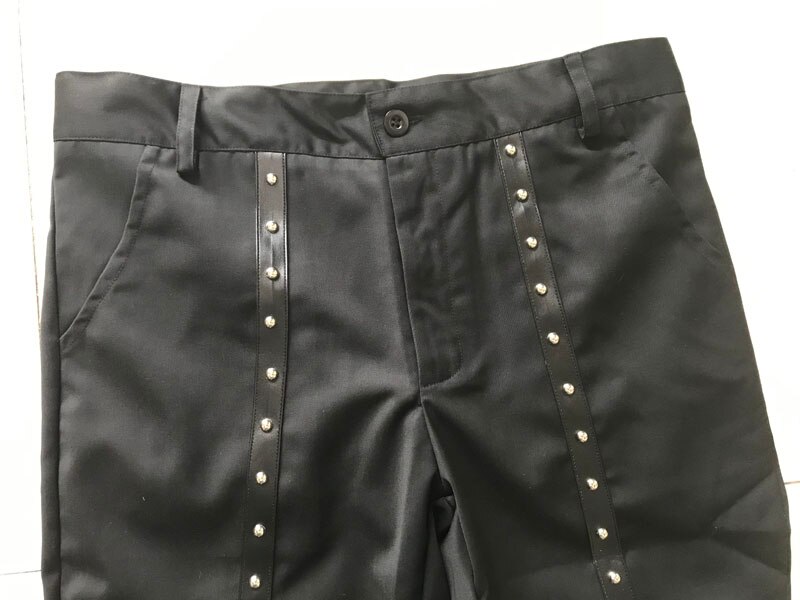 Pantalones de estilo informal para hombre, ropa de calle masculina con remaches, estilo Hip Hop, Punk, gótico, Harem, para Club nocturno