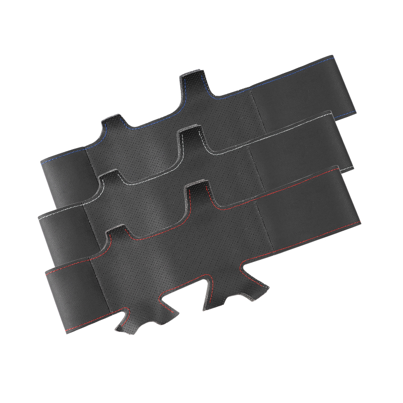 Funda de cuero perforada suave para VW Golf 4 MK4 1998-2004 Passat B5 1996-2005, cubierta de volante cosida a mano DIY, embellecedor de cuero