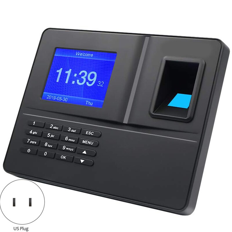 Enchufe de EE. UU., máquina de asistencia H6, Huella Digital biológica inteligente, máquina con contraseña para registrar la asistencia, grabadora de inicio de sesión de empleado