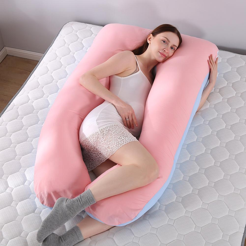 Pregnant Women Sleeping Support Pillow Full Body PW12 100% Cotton Comfort U Shape Maternity Bed Pillows Pregnancy Side Sleepers
