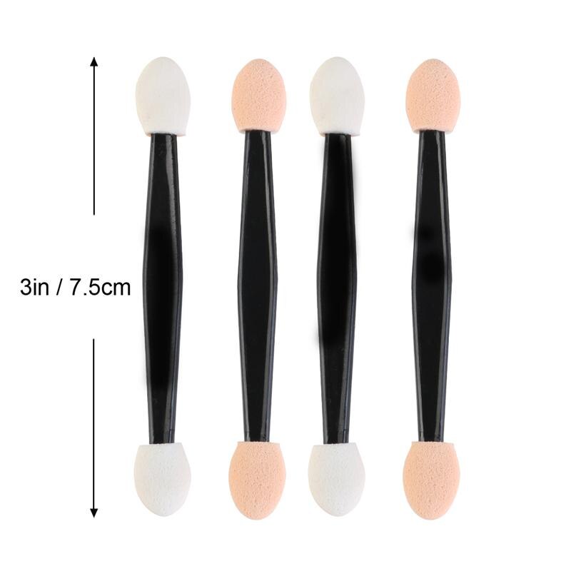 30 stk engangs øjenskygge børster dobbeltsidet svamp nylon sæt øjenskygge børster makeup til kosmetisk applikator makeup