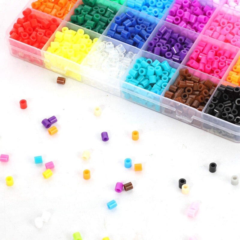 Jinletong 2400Pcs Zekering Kralen 5Mm Set Met Hama Kralen Pegboards Accessoires Box Set Leren Speelgoed Voor kinderen