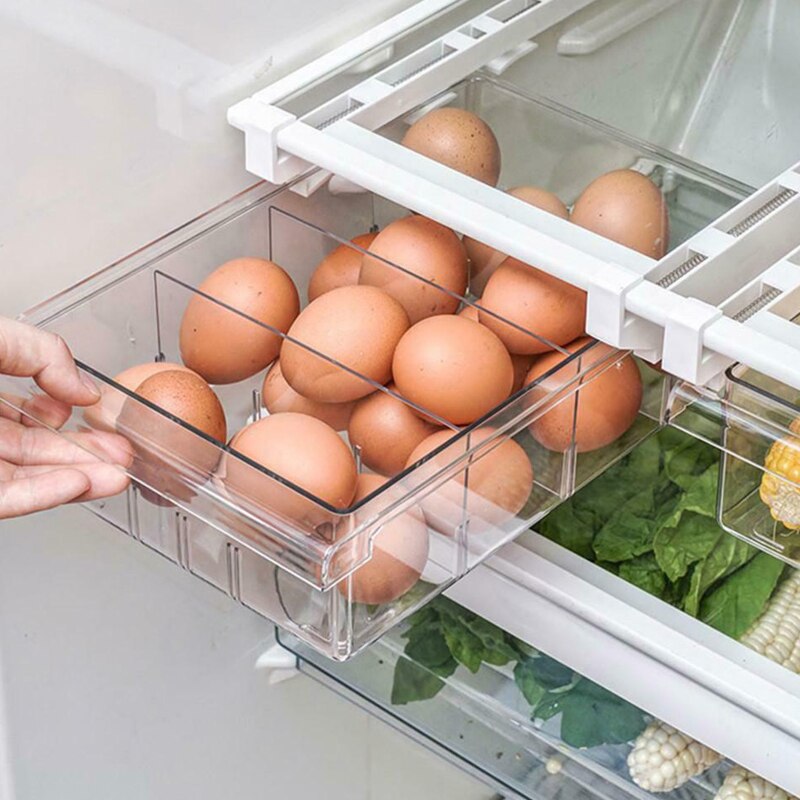 Koelkast Opbergdoos Compartiment Koelkast Lade Organizer Bin Transparante Koelkast Opslag Bin Containers Pantry Vriezer