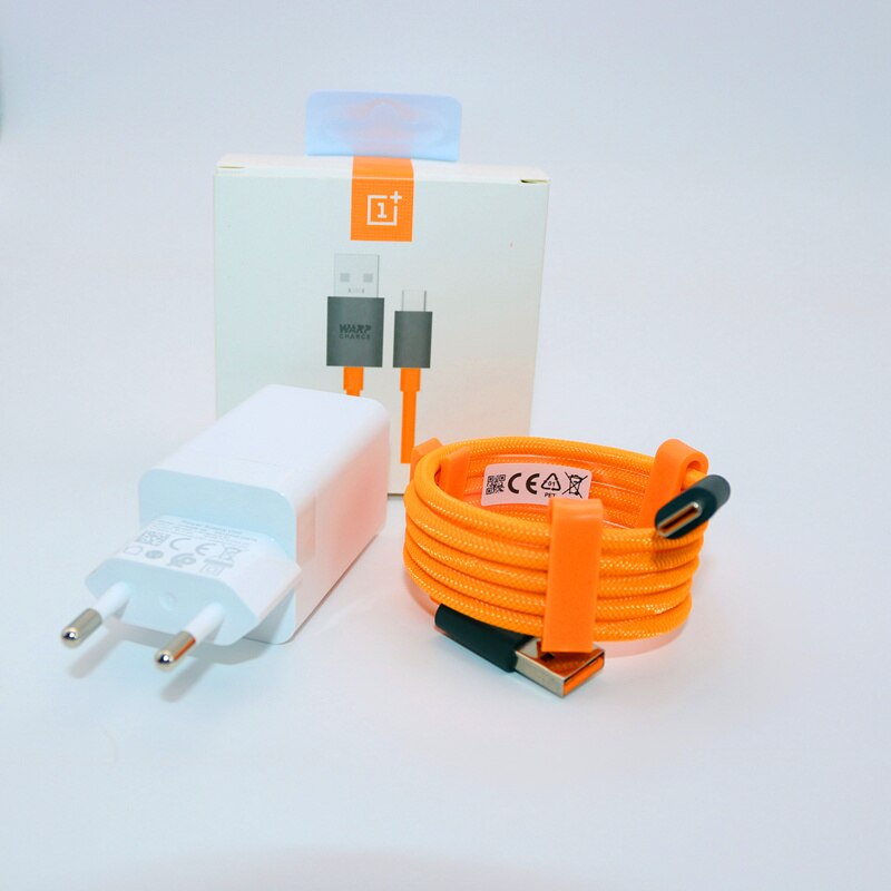 OnePlus Originele Dash Lading Metalen Auto-oplader voor OnePlus 6 6T 5T 5 3T Een Plus Dash USB Type C Kabel Fast quick Opladen: EU Charger Cable