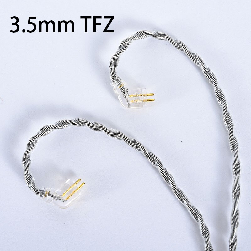 4 rdzenie grafenu ze stopu srebra galwanicznie drut MMCX 0.78mm 2 Pin wymiana słuchawki kabel Audio kabel do aktualizacji: 3.5mm TFZ