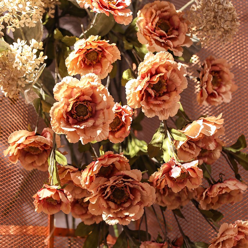 Fleur artificielle de Simulation en tissu de soie pivoine, , décoration de mariage, guirlande pour un , décoration artisanale pour la maison, plante