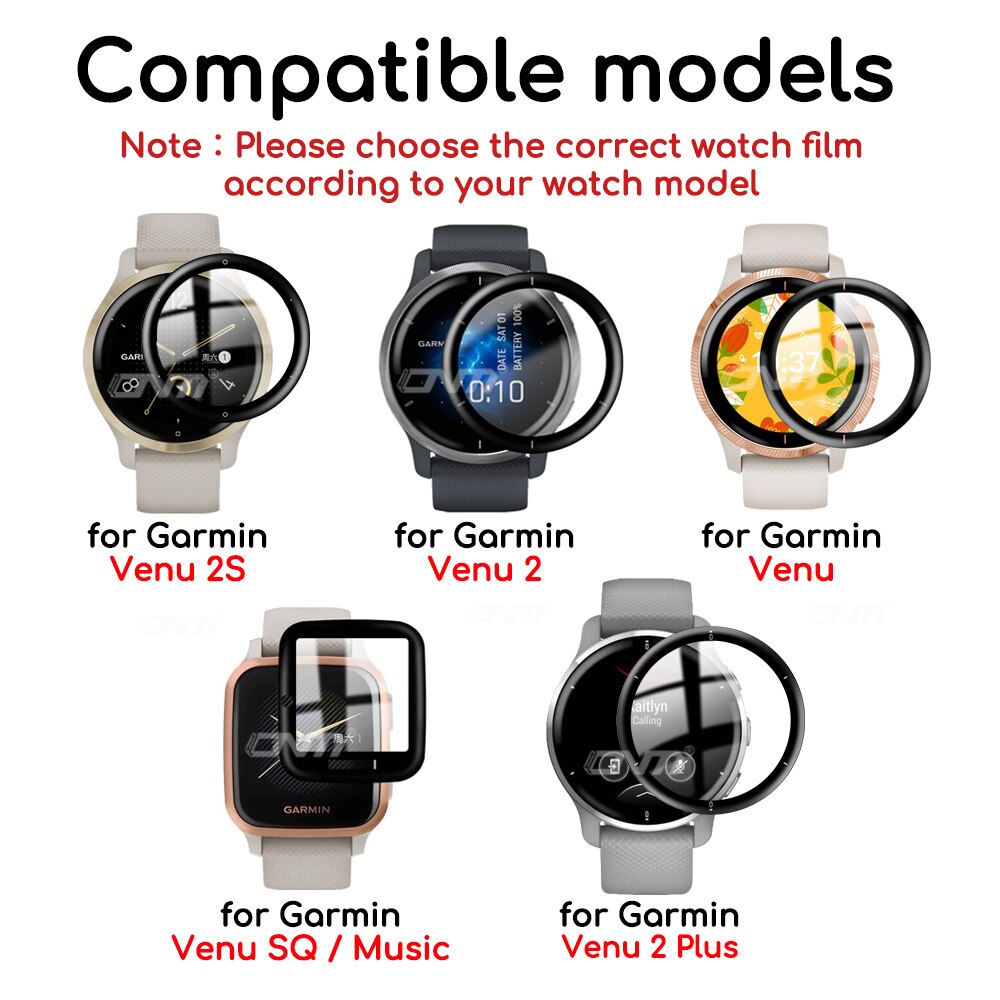 Folia zabezpieczająca ekran 5D dla Garmin Venu 2 Plus Sq muzyka 2S inteligentny zegarek miękka osłona ochronna dla Garmin Venu2 Plus (nie szkło)