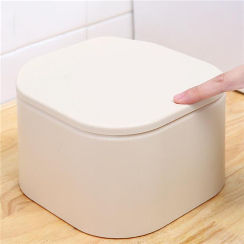 Mini cubos de basura multifunción con tapa a presión para escritorio, Cubo de almacenamiento de basura para cocina y oficina, 1 unidad