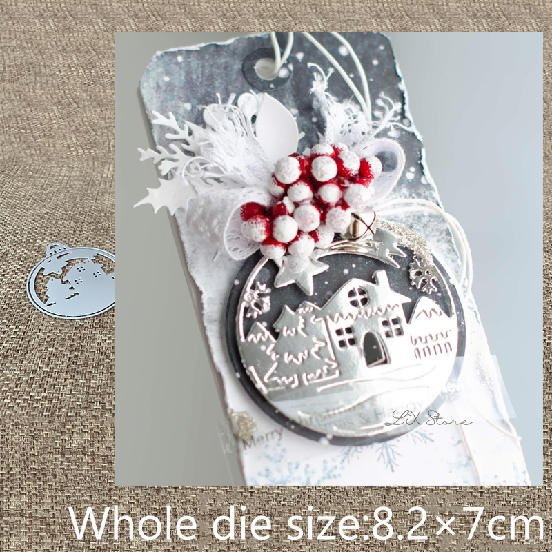 Ambachtelijke Metalen Snijden Sterven die cuts Kerst huis bal decoratie scrapbook Album Papier Card Craft Embossing die cuts