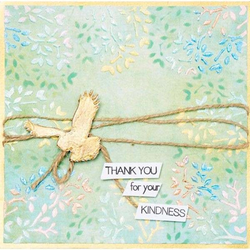 Forest Landscape Stencil for DIY Scrapbooking Decorative Embossing Paper Cards Crafts Plastic Templates Drawing Sheets 6x6inches