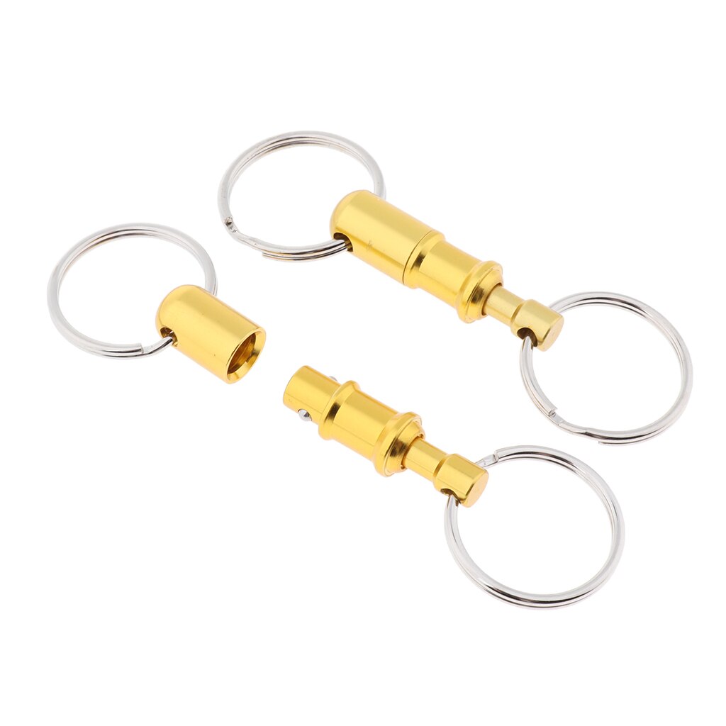 2 Stks/pak Quick Release Sleutelhanger Pull-Apart Afneembare Sleutelhanger Met Twee Zware Split Rings Key Accessoires