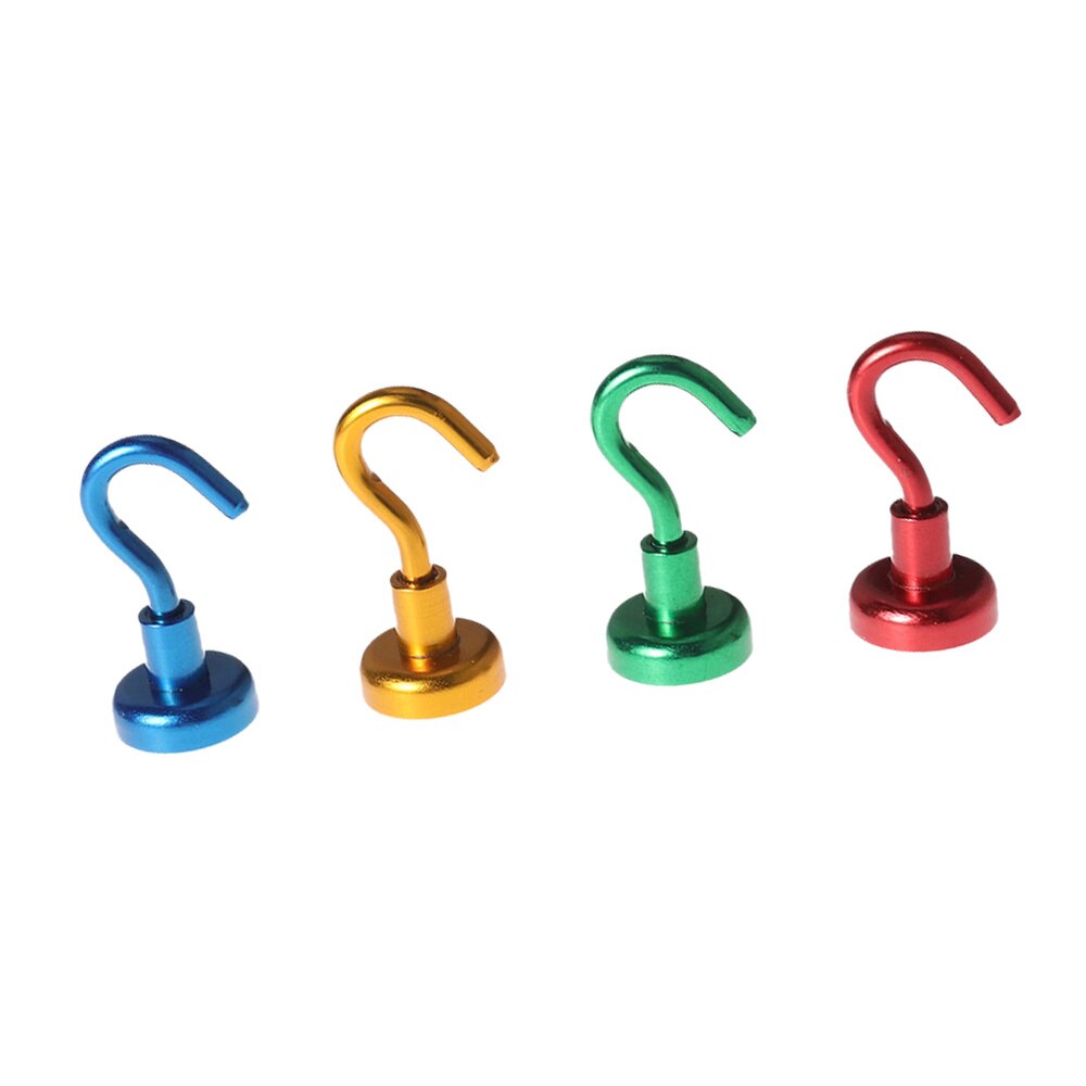 4 Stuks Mini Sterke Magnetische Ronde Haak Hanger Nuttig Super Power Ndfeb Magneten Voor Huis Keuken Muur
