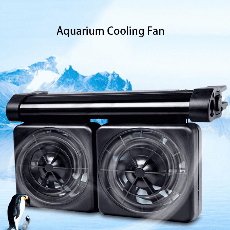 1Pcs Aquarium Aquarium Koelventilator Systeem Chiller Controle Verminderen Water Temperatuur 1/2/3/4 Fan Set koeler Aquarium Cooling Fans