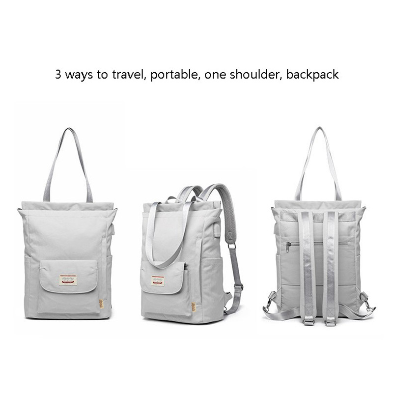 Mochila para mujer, mochila impermeable para ordenador portátil con estilo, 13,3, 14, 15,6 pulgadas, coreana, lona Oxford, mochila universitaria USB para mujer