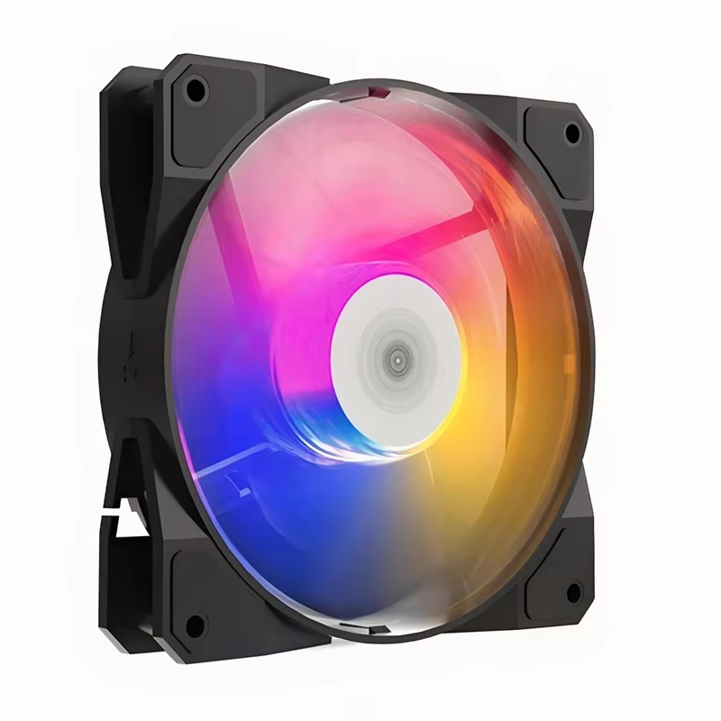 120mm RGB Pc Case Fan 1100rpm 12V Connectable in Series Big 4Pin Plug of Power Lead 12cm RGB Led Pomputer Silent Cooling Fan: Black