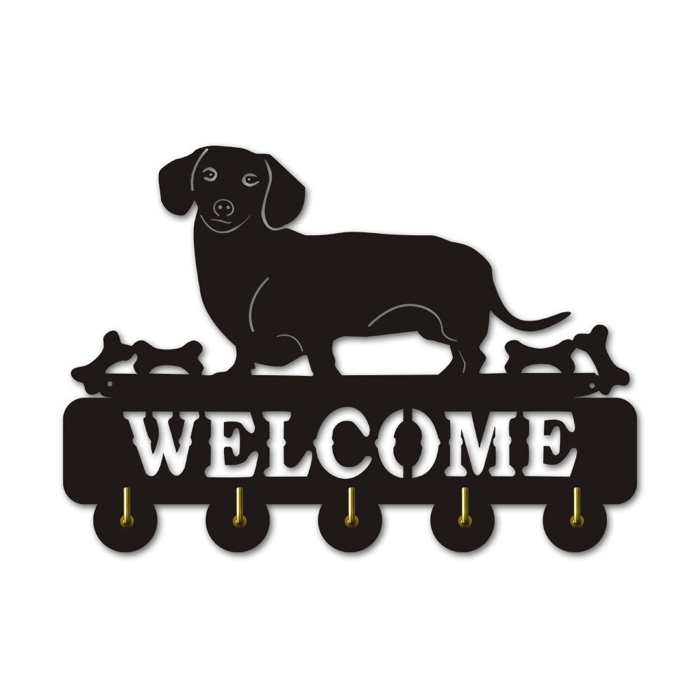 Perchero de pared de perro salchicha para mascotas, Perchero de Animal para abrigo, toalla, bolso de Carlino, soporte para llaves, ropa, para amantes de los perros