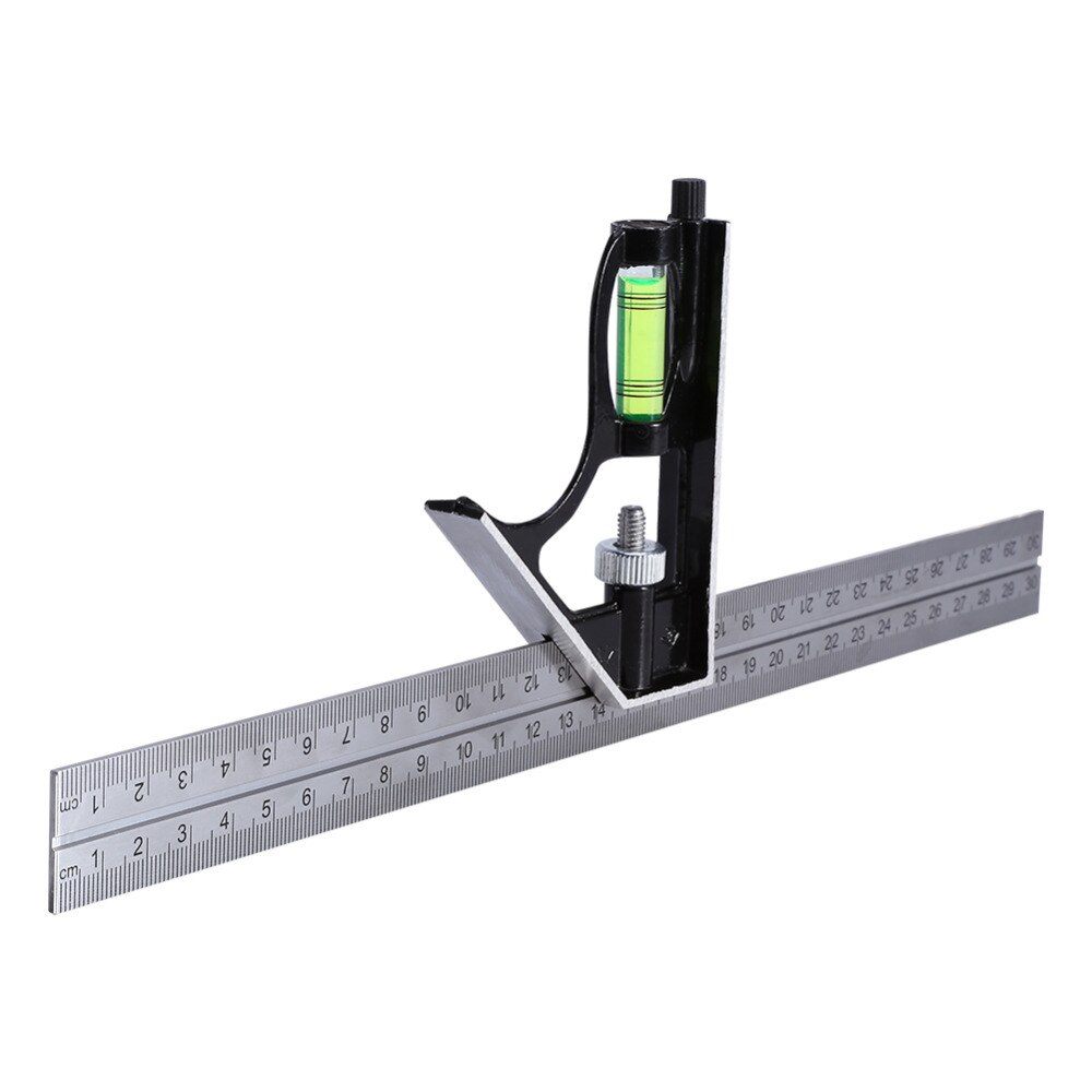 300mm (12") Adjustable Engineers Combination Try Square Set Right Angle Ruler