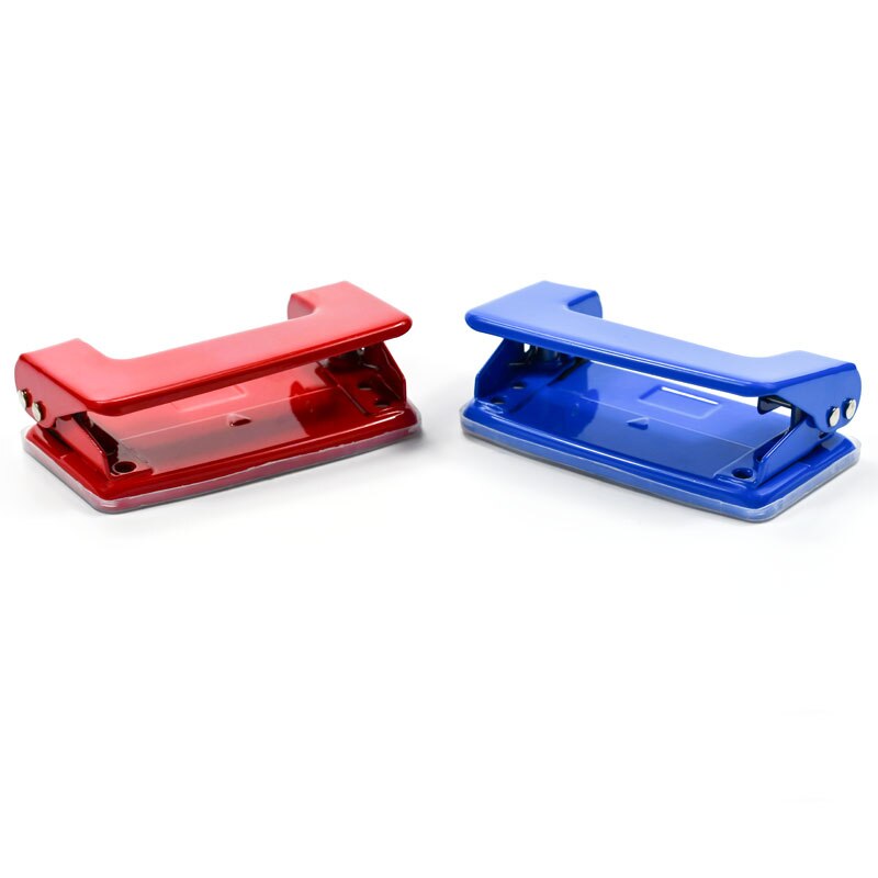 Mini Double hole puncher WB8300 Two holes Portable Metal ABS School Office Stationery 23-sheet aperture 5.5mm