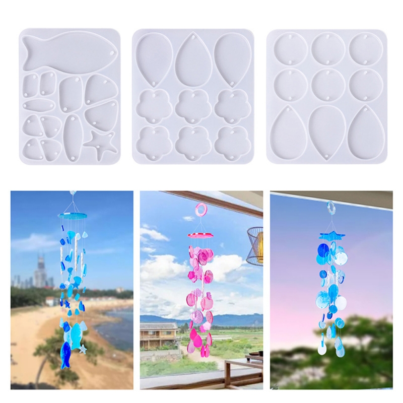 Wind Chimes Epoxy Resin Mold Hanging Ornaments Silicone Mould DIY Crafts Jewelry Home Outdoor Decorations Casting Tool