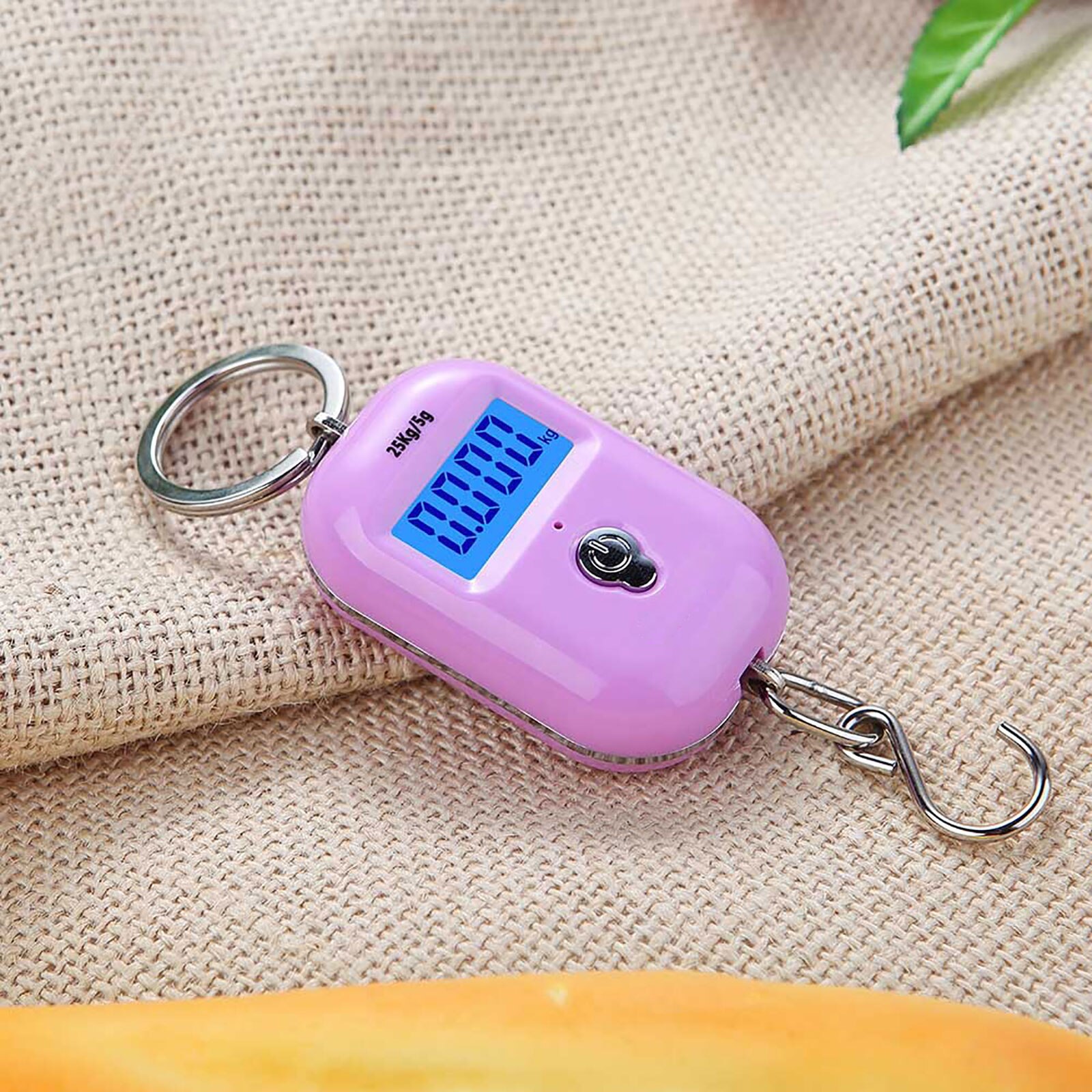 Hanging Scale Keychain Hook 25Kg 5g Travel Luggage With LCD Hanging Steelyard Household Supplies 1PC Mini Digital Scale