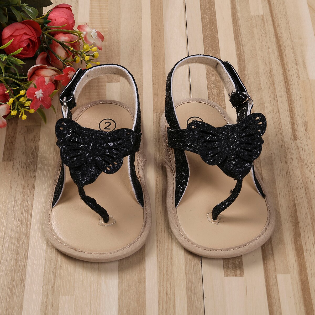 0-18m spædbarn baby piger sandaler sko sommerfugl kausal sommer baby pige bløde sandaler sko 3 farver