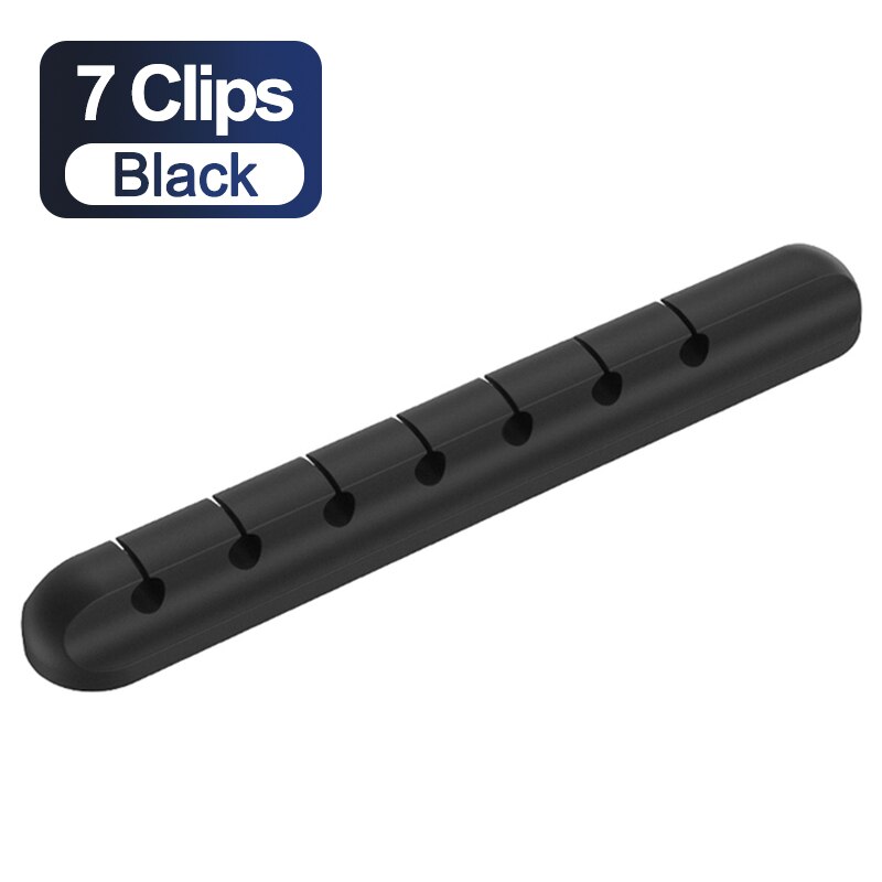 Kabel robić ładowarki USB Organizer przewód robić zarządzania kablami klip robić ładowania oplot na kable klipsy robić myszy przewód słuchawkowy organizer: A-7 clips czarny