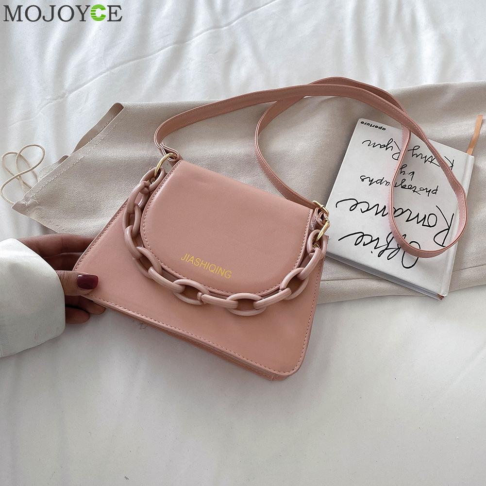 Women Vintage Casual Shoulder Messenger Bag Female PU Leather Solid Crossbody Handbags Shoulder Travel Purse