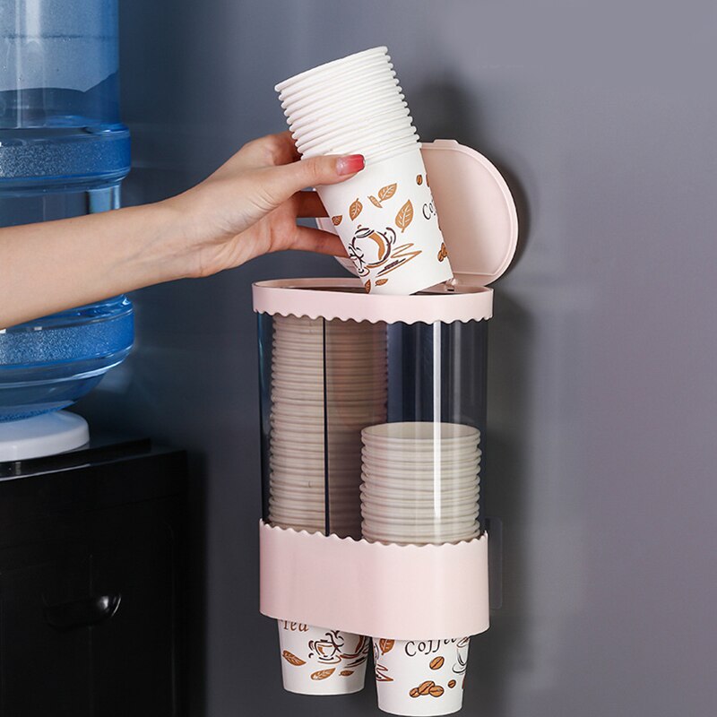 Dispensador de vasos de papel, dispensador de vasos automático desechable, soporte de vasos para el hogar, la Oficina y el Hospital